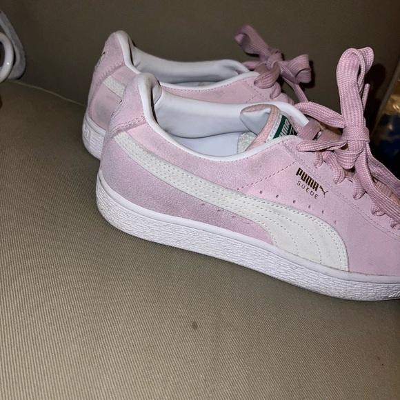 Puma Women's Pink Suede Sneakers - Picture 14 of 16